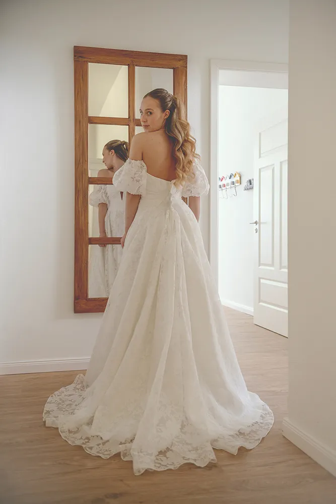 Bride getting ready